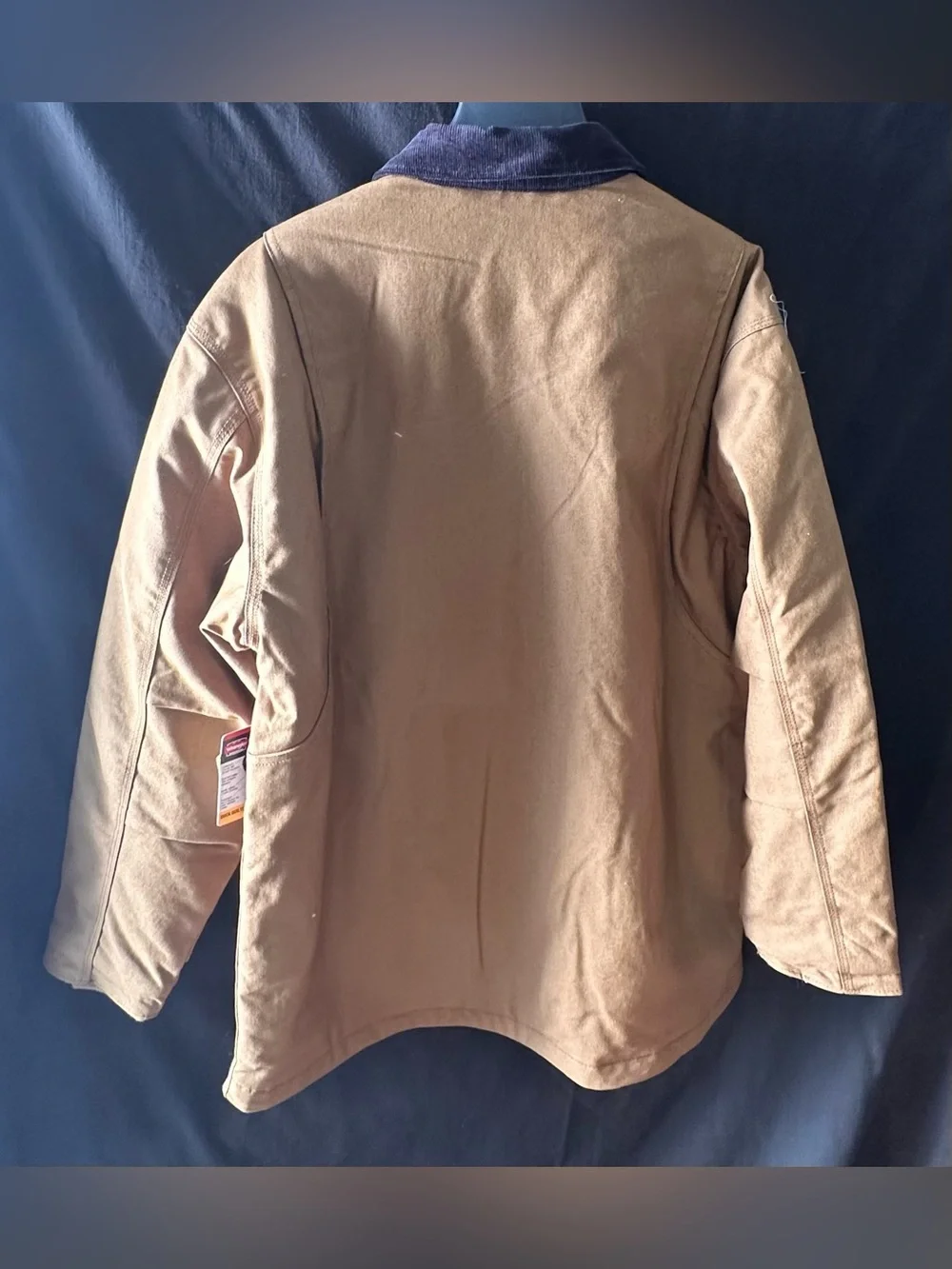 Wrangler Tan Canvas Field Jacket with Dark Brown Corduroy Collar